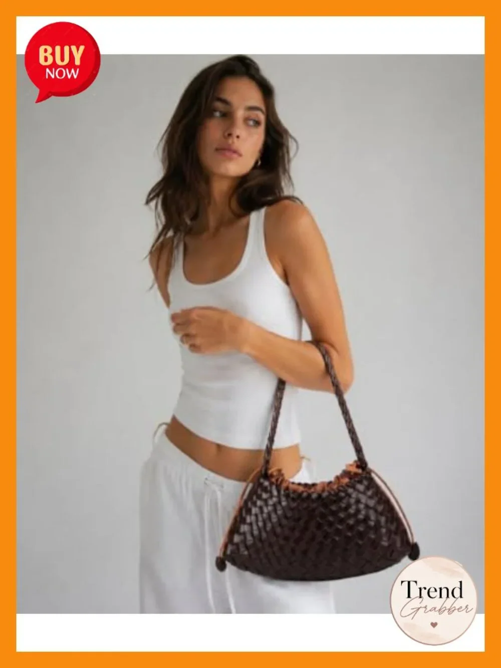 Vintage Hobo Purse Woven Shoulder Bag Trendy Bucket Underarm Bag with Removable
